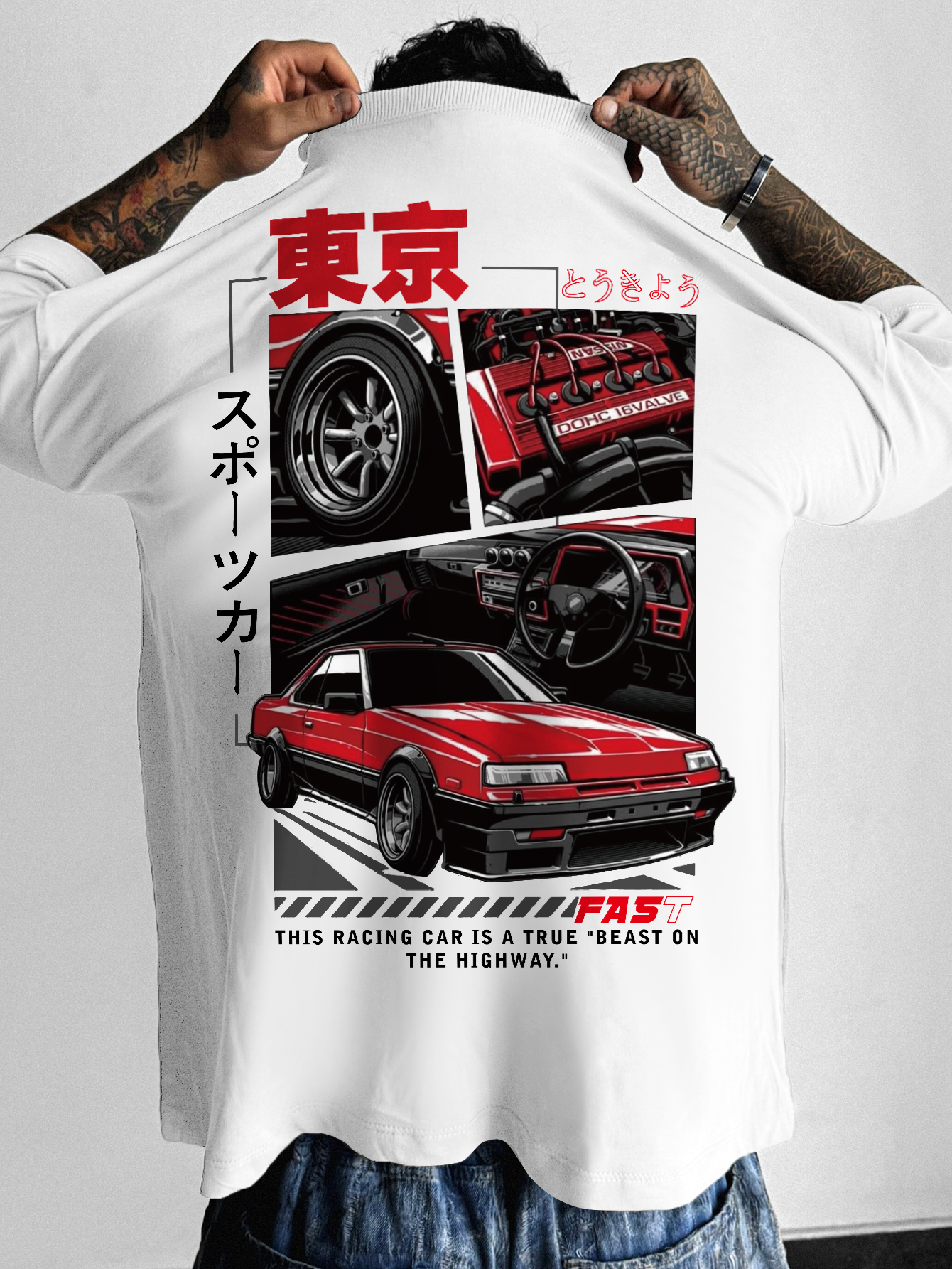 Brand Streetwear Tokyo - Oversized Streetwear Graphic T Shirt Men