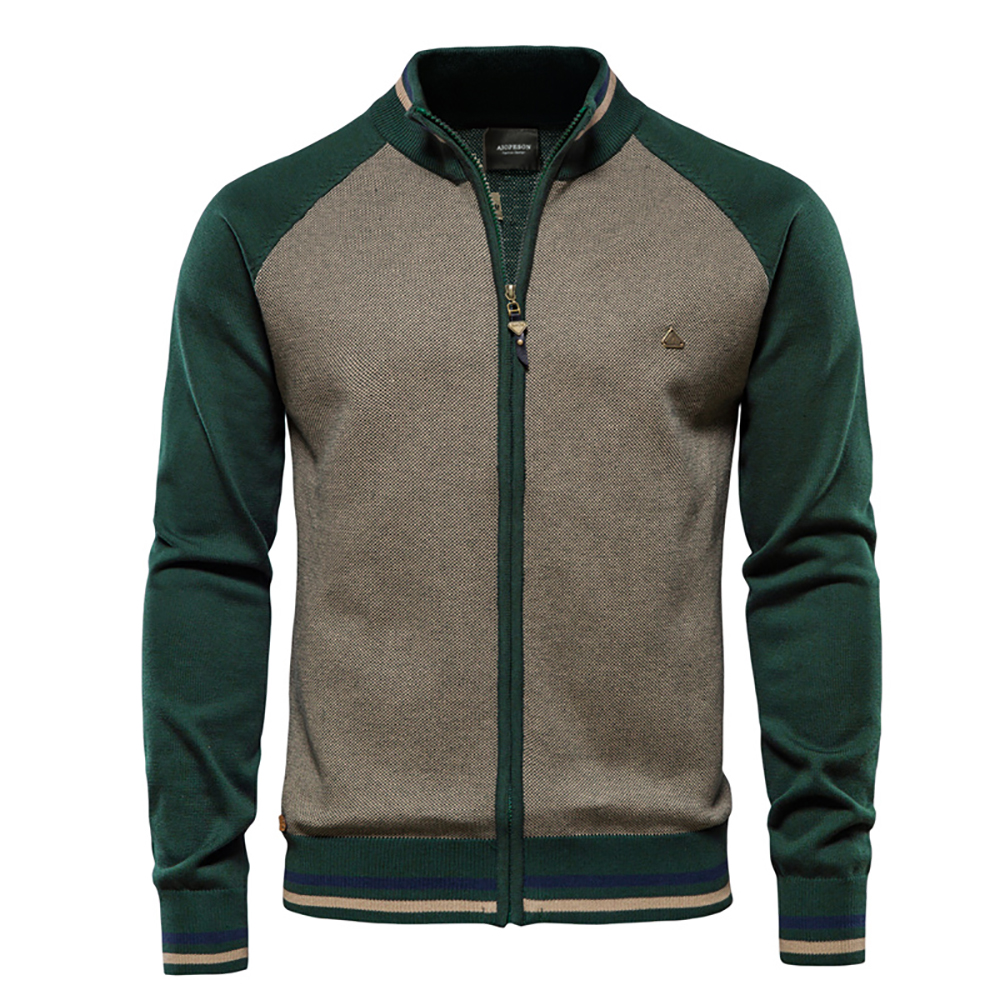 AIOPESON Spliced Cardigan Men  – обзор и цена Quality Streetwear Brand